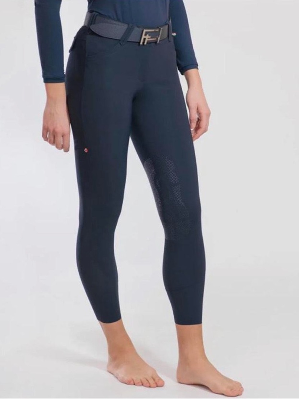 For Horses (FH) | ENNIE Ultra Move Knee Patch Breeches in Navy